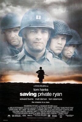 1998 Saving Private Ryan Movie Poster 11X17 Tom Hanks Matt Damon Vin Diesel  