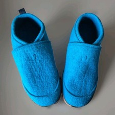 WOOLFIT TAIGA SLIPPER BOOTS/TURQUOISE/LEATHER SOLE/MULTIPLE SIZES/PRE-OWNED