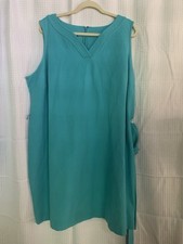 Talbots Womens 22wp Turquoise Blue Sheath Dress