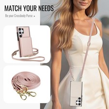 Crossbody RFID Wallet Case For Samsung Galaxy S25 FE/Edge S24 Ultra S23 A16 A36