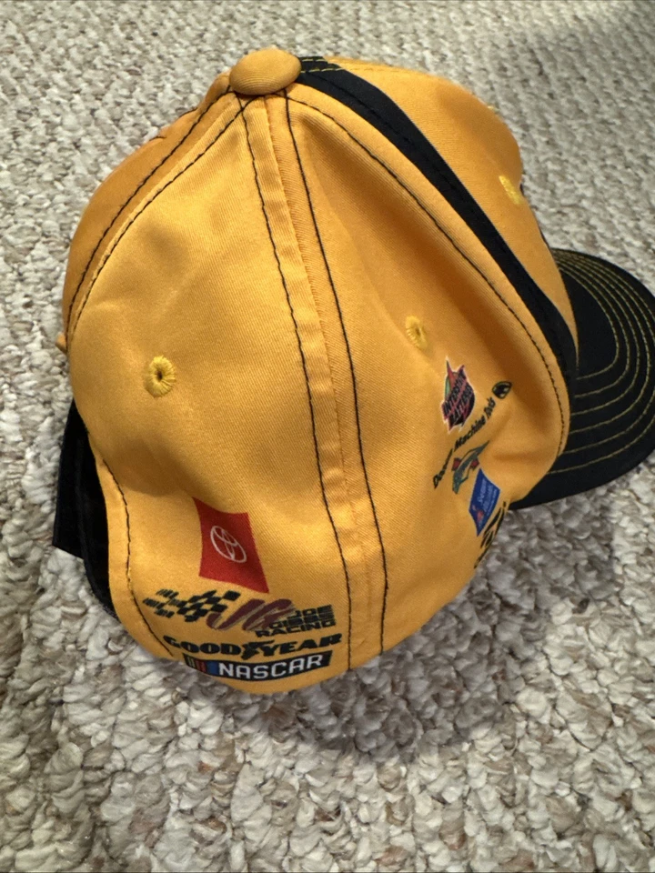 Kyle Busch Joe Gibbs racing M & M's 2020 Uniform Nascar hat *decals* - Image 2 of 4