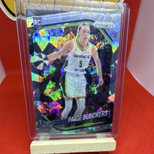 2025 Panini Prizm WNBA Paige Bueckers #5 Cracked Ice Rookie Dallas Wings