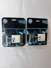 SEALED Genuine HP 63 Tri-Color  Black Cartridge Bundle