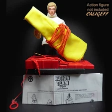 Vintage Action Team 1975 Action Girl Parachute w~Clam Shell Case & Instructions