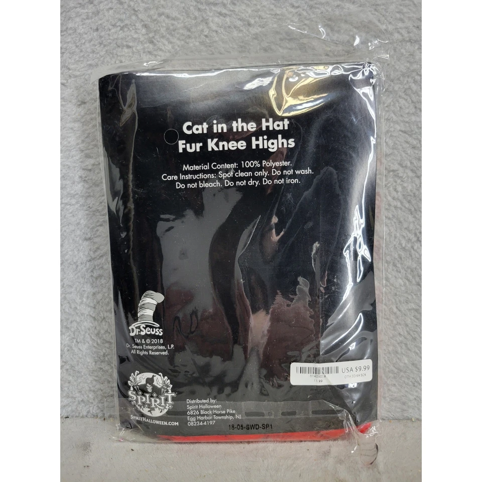 Dr Seuss Gato en el Sombrero Piel Calcetines Hasta la Rodilla Disfraz Halloween Juegos con disfraces Foto 2 de 2