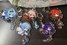 Genshin Impact Keychain Charm Lot Ayato, Diluc, Raiden Shogun, Eula, Kazuha