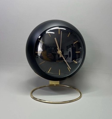 Tischuhr rund Kugel nicht tickend batteriebetrieben 21 cm Deko Ornament