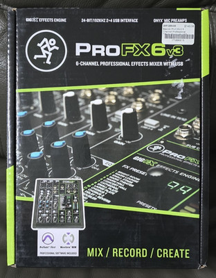 Mackie ProFX6v3+ 6-Channel Analog Mixer w/Enhanced FX/USB Recording/Bluetooth
