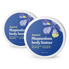 Magnesium Body Butter Lotion, 6.76 oz Pack of 2 , Soothing Shea Butter Alm...