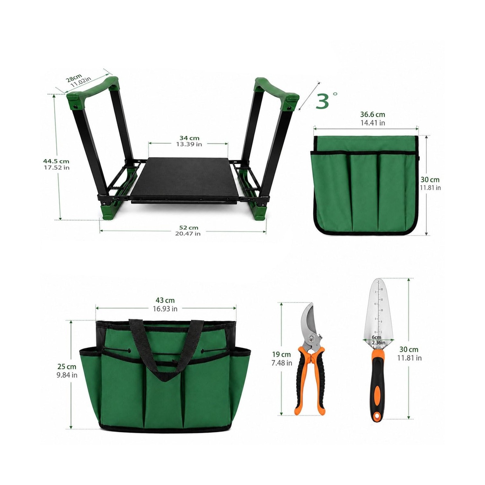 Garden Kneeler and Seat, Heavy Duty Foldable Garden Stool with ... USA ...