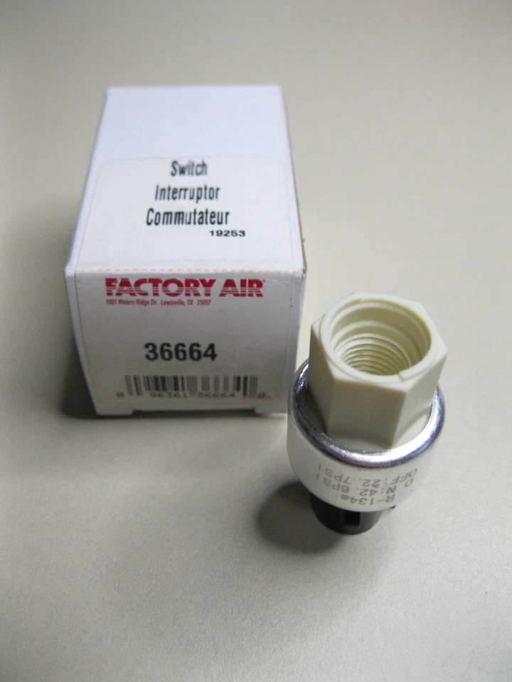 Interruptor de presión de ciclismo montado en el sistema Air 36664 de fábrica para modelos GM 1989-1993 Foto 2 de 4