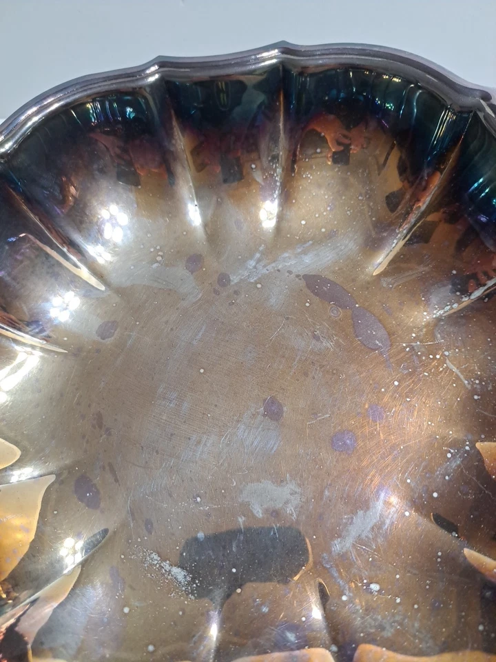 Vintage International Silver Co Chippendale Silverplate Tray Bowl 6335 - Image 3 of 4