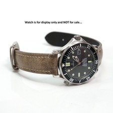 Cinturino orologio pelle marrone italiano 20 mm finitura patina, per Omega Seamaster