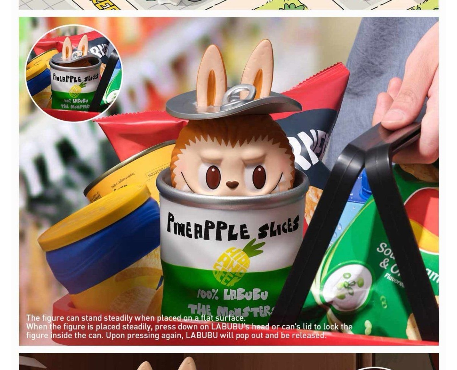 POP MART x THE MONSTERS Almost Hidden Series Figure - Canned Pineapple