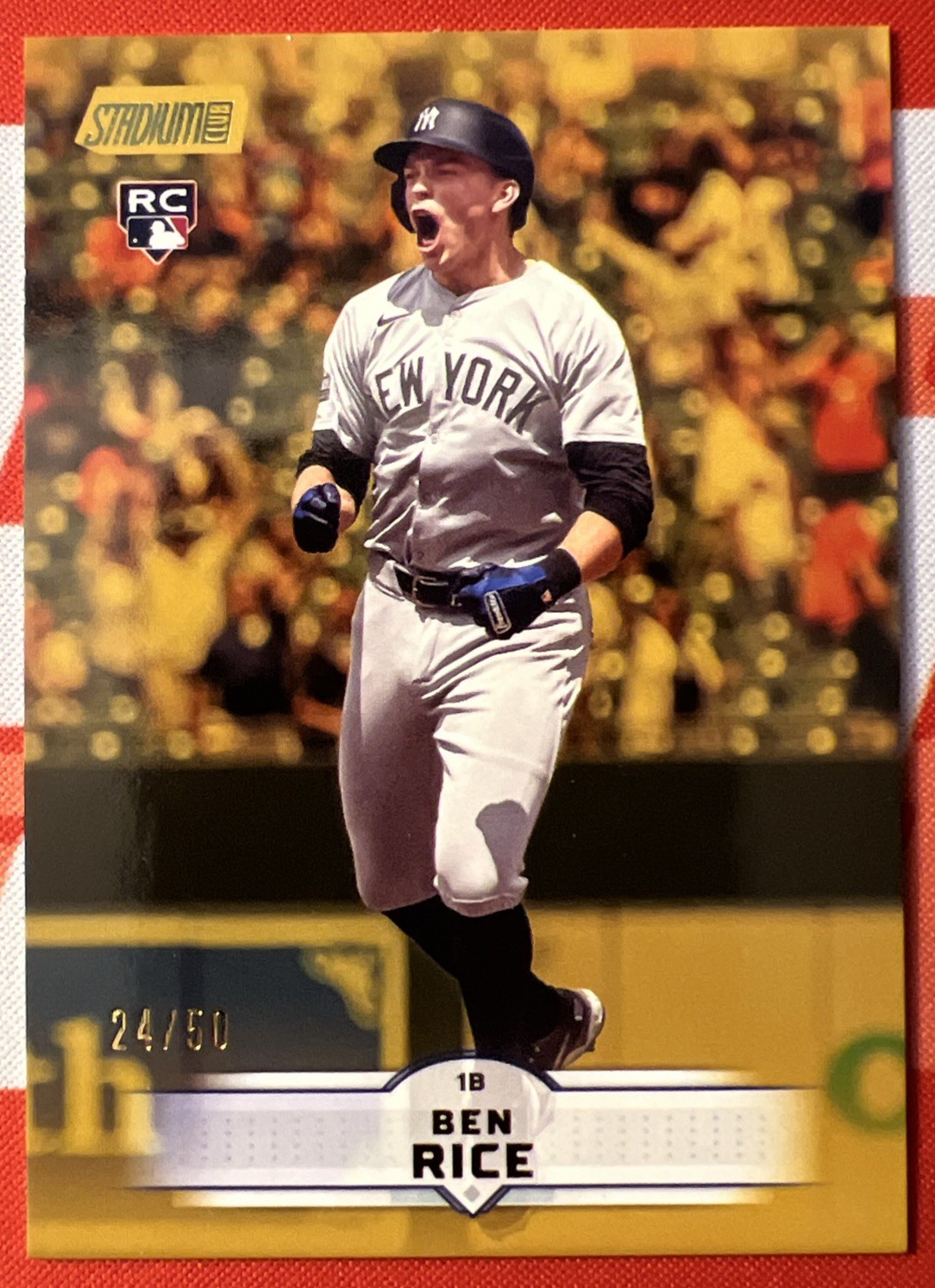 2025 Topps Stadium Club - Ben Rice (RC) #196 Gold Foil parallel 24/50 🔥🔥