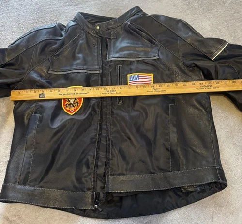 First Racing Motorcycle Jacket XXL Leather Textile MAC V SOG USA Patch image 7