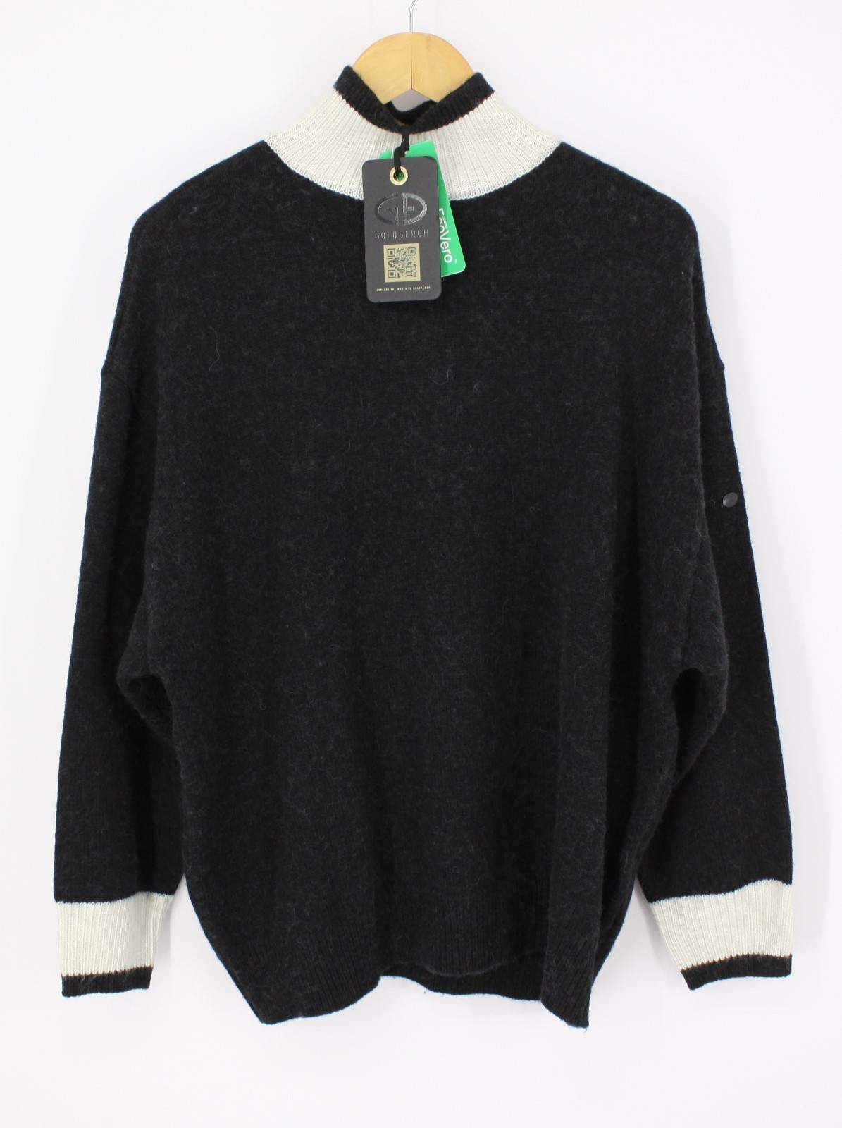 GOLDBERGH WOMENS LILIAN KNIT SWEATER SWEATSHIRT JUMPER BLACK RRP £219 AD