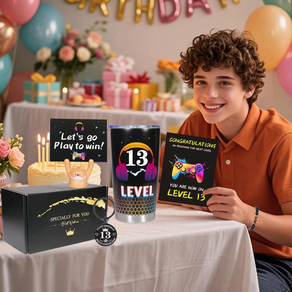 13-летний мальчик подарки, 13-й день рождения подарки украшения для сына, геймер подарки для  - Изображение 2 из 4