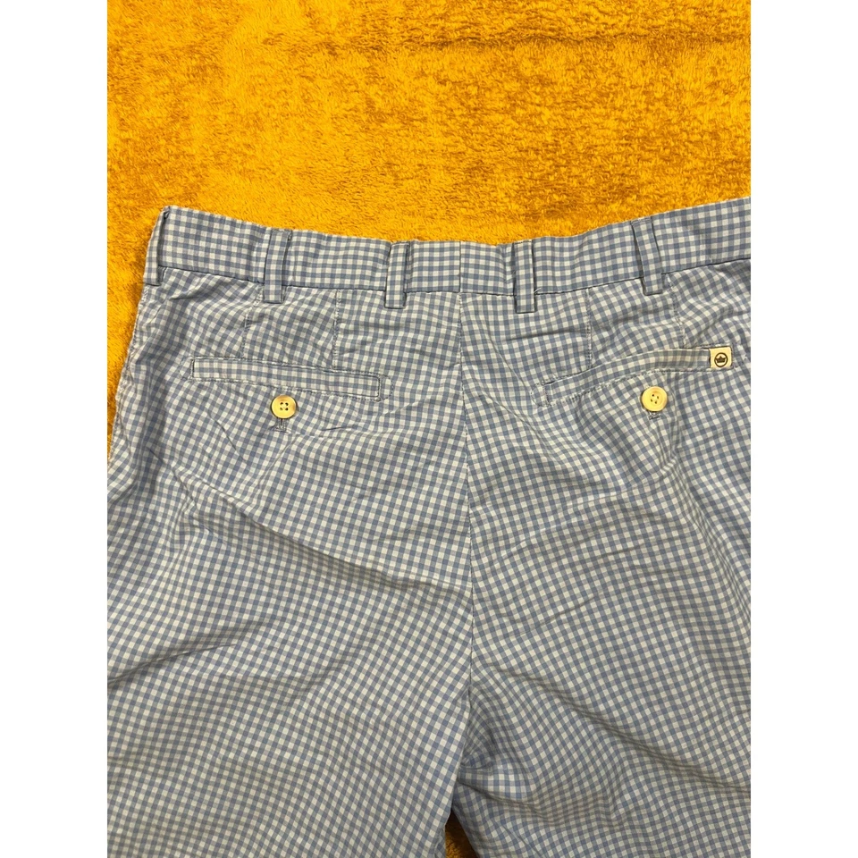 Pantalones Cortos Peter Millar Peso Pluma Guinga Para Hombre Talla 32 Azul Blanco Informal Golf Foto 3 de 4