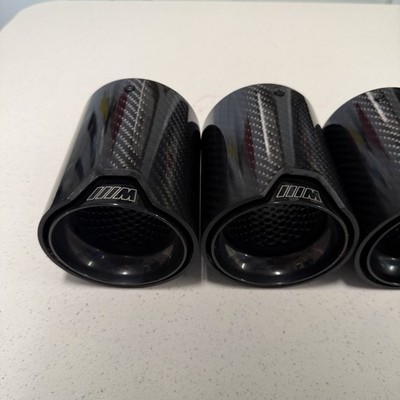 BMW M Performance Carbon Fiber Exhaust Tips Set 4 76mm