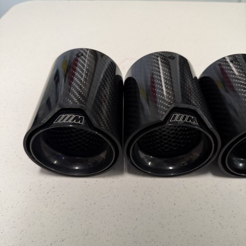 BMW M Performance Carbon Fiber Exhaust Tips Set 4 76mm