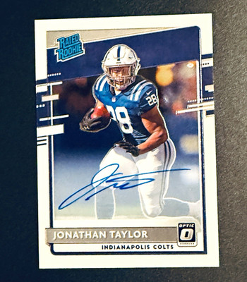 Panini 2020 Donruss Optic Rated Rookies Jonathan Taylor #167 Auto /150 Colts