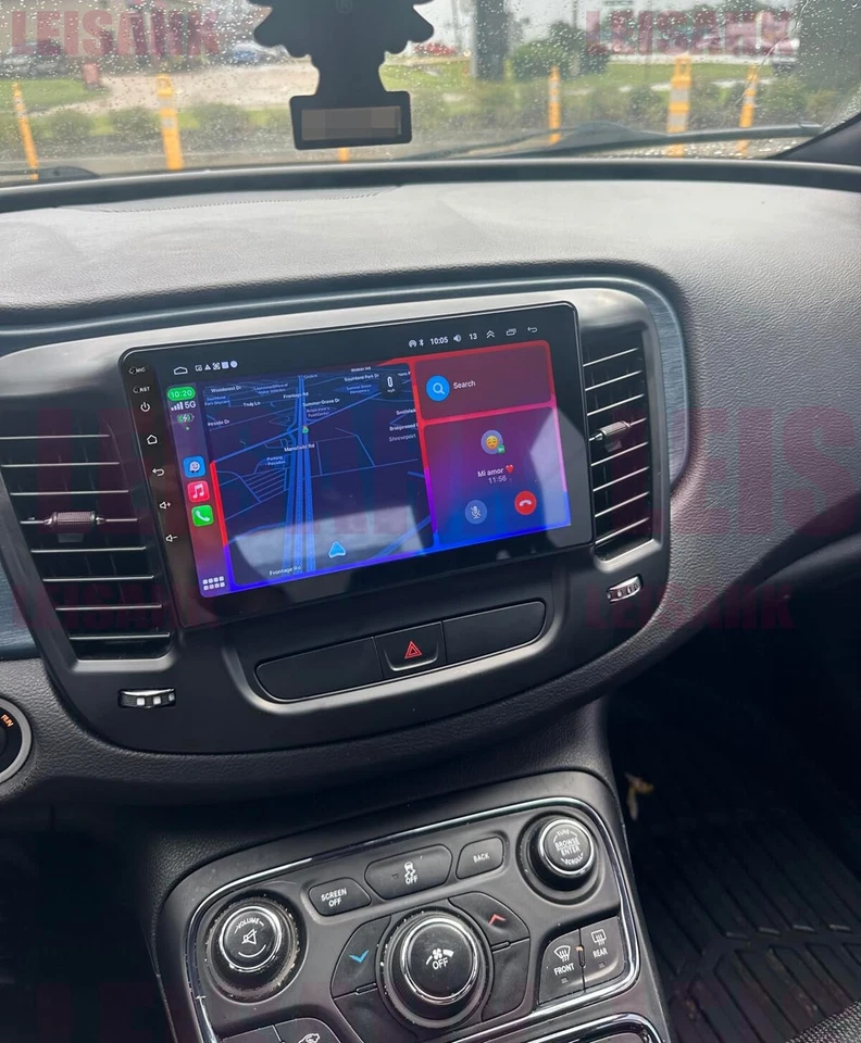 Car Radio Stereo CD DVD Player Apple CarPlay Navi For Chrysler 200 2015-2019 - Imagem 2 de 4