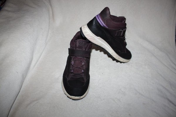 Women Ecco Boots Burgundy Leather 35