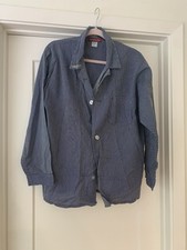 Sassoon Large Vintage Striped Button Down Shirt blue, and white