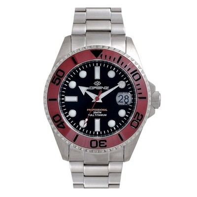 LORENZ Herrenuhr Full Titanium Automatik Rot (030212EE)