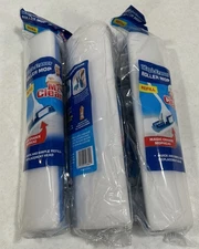 Lot Of 3 Mr. Clean Magic Eraser Blue & White Roller Mop Refill New Free Shipping