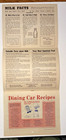 1951 Railroad Calendar W/Dining Car Recipes  — photo 2
