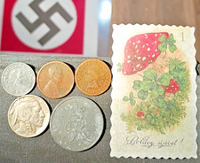 UNC 1943 D REICHSPFENNIG 1944 Lincoln 1935 Buffalo 1881 Indian 1952 De 5 Ore D-4