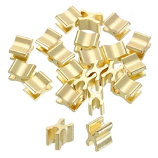 40Pcs Zipper Slider Retainers, #5 Closed-end Top Stoppers, Light Gold