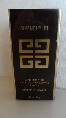 Vintage GIVENCHY III Atomiseur EDT Spray 28ml Rare Paris mit OVP