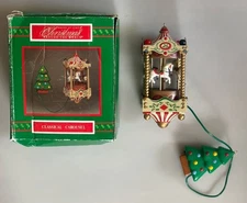 Vintage House of Lloyd Classical Carousel Christmas Ornament Light Up Musical