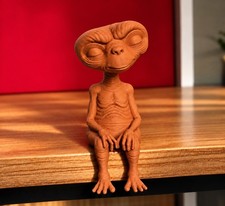 E.T. Extraterrestre Statuetta 10 cm Seduta Decorazione Mensola Stampa 3D