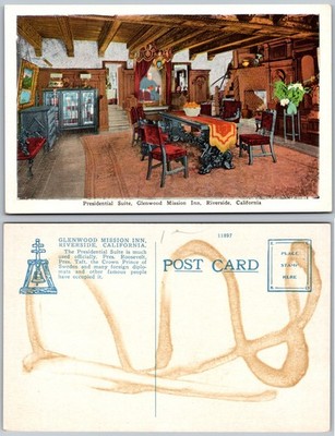 Presidential Suite Glenwood Mission Inn Riverside CA Postcard