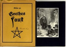 Deutsche Literatur Goethe Faust Szenen Kunst Grafik Kreling Bilder Mappe 1900