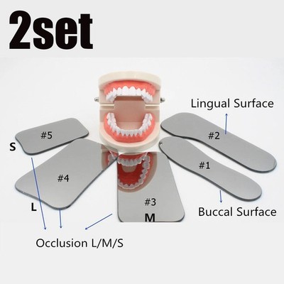 2Set Dental Orthodontic Photo Mirrors Glass Intra Oral Mouth Mirror Reflector