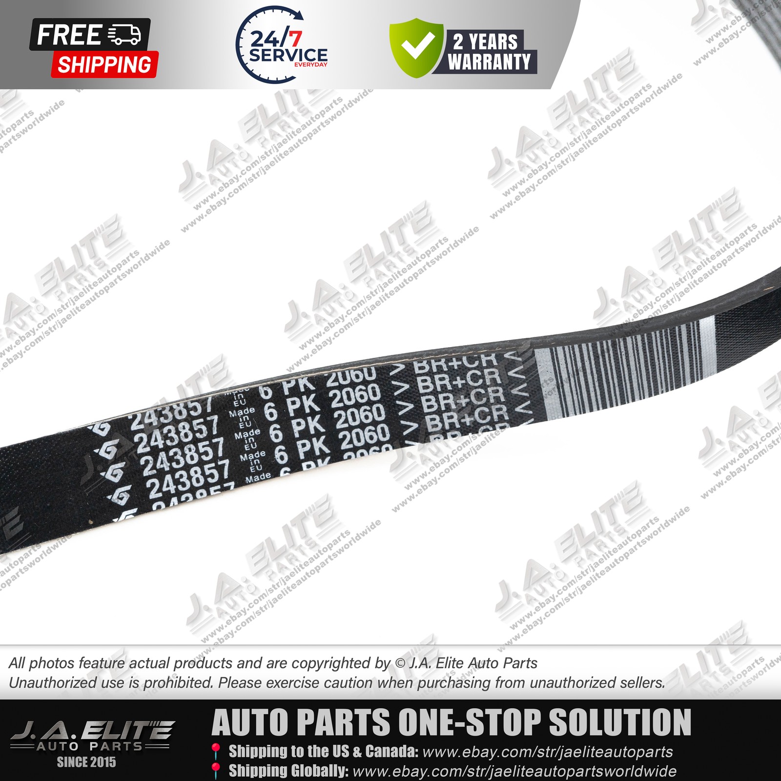 5pcs Genuine Drive Belt Replacement Kit fit Maserati Ghibli Levante Quattroporte