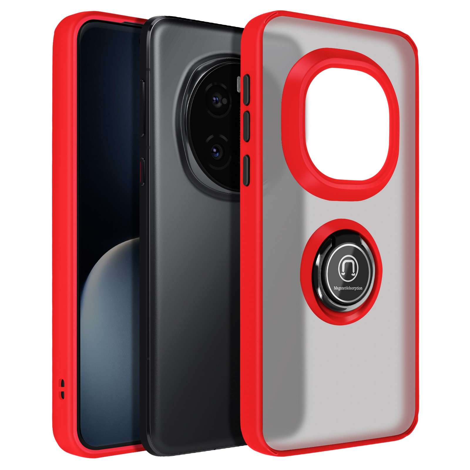 Coque Honor Magic 7 Pro rouge pour support voiture et trajets quotidiens