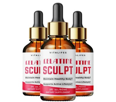 3 Pack - Gelatine Sculpt Drop Metabolism Support & Healthy Weight Loss (2 FL OZ)