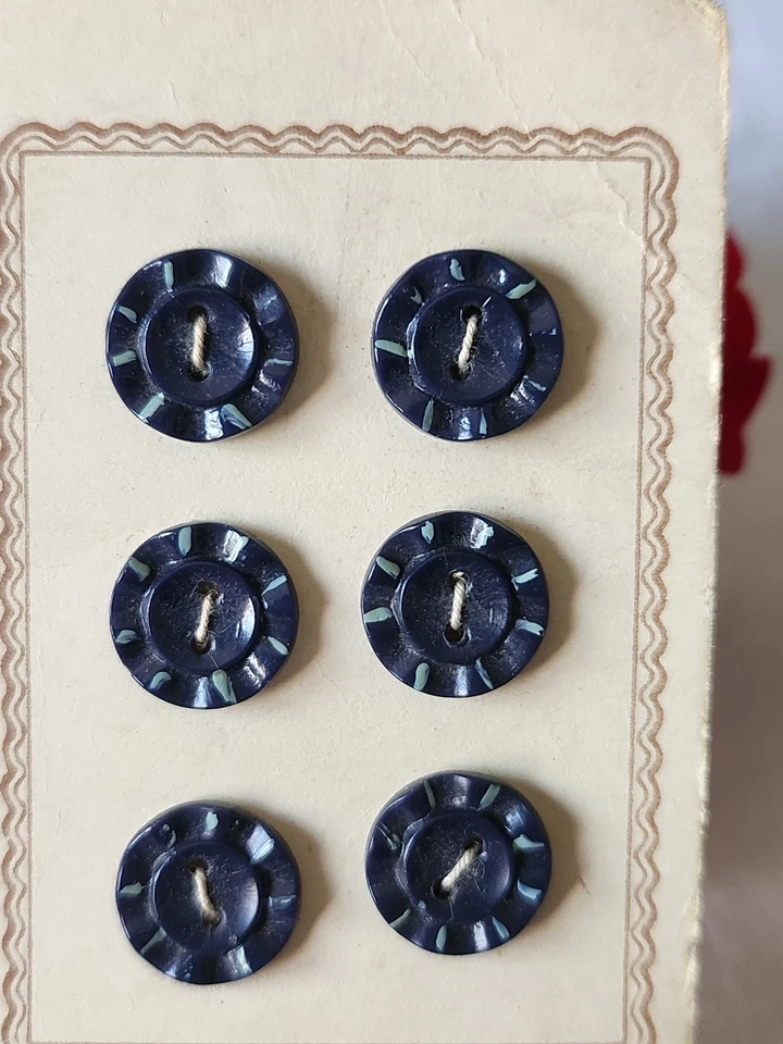 petite plaque de 24 boutons mini boutons anciens 1,1 cm - Bild 3 von 4