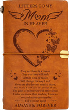 Letter to Mom in Heaven Leather Journal,Memorial Gifts for Loss of Mom,Loss of a