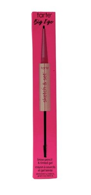 Tarte Big Ego Sketch & Set Brow Pencil/ Tinted Gel MEDIUM BROWN 2-in-1 Brow Tool