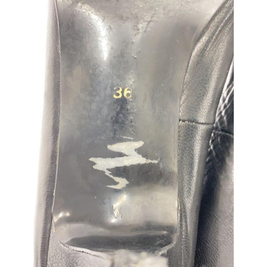 Decolte Yves Saint Laurent YSL tacco EU 36 nero pelle nastro 0101525K autentiche