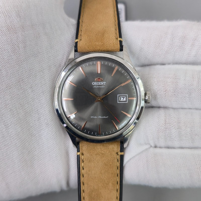 Orient Bambino TAC08003A0 Version 2 Automatic Grey Dial New Full Set Men's Watch
