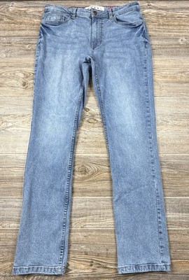 Artful Rebel Jeans Mens 34x32 Light Wash Slim Straight Denim 5 Pocket Zip Fly