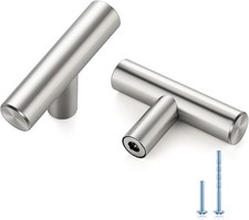 30 Pack Brushed Nickel Cabinet Knobs - Kitchen Silver Pulls for Drawer Stainless